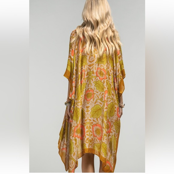 Boutique NWT Gypsy Boho Floral Hippie Duster Kimono S - 3X OS - Picture 4 of 6